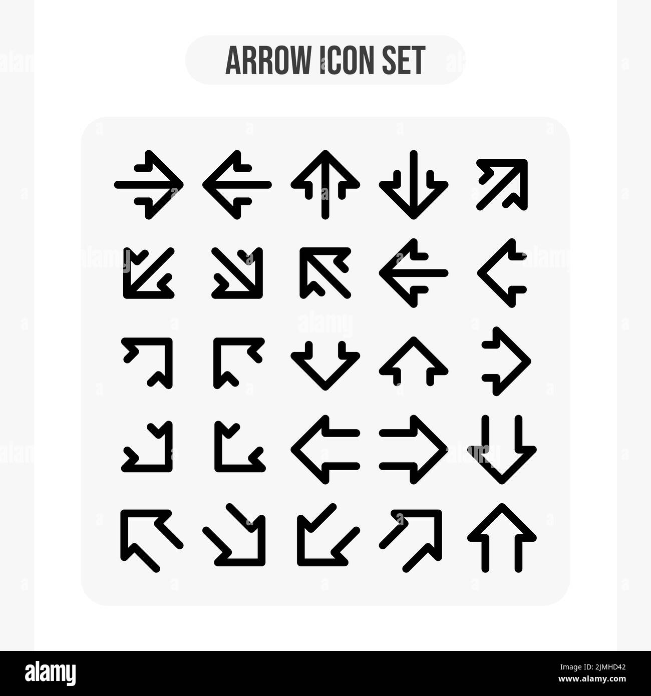 A vector illustration of an arrow icons set Stock Vector Image & Art ...