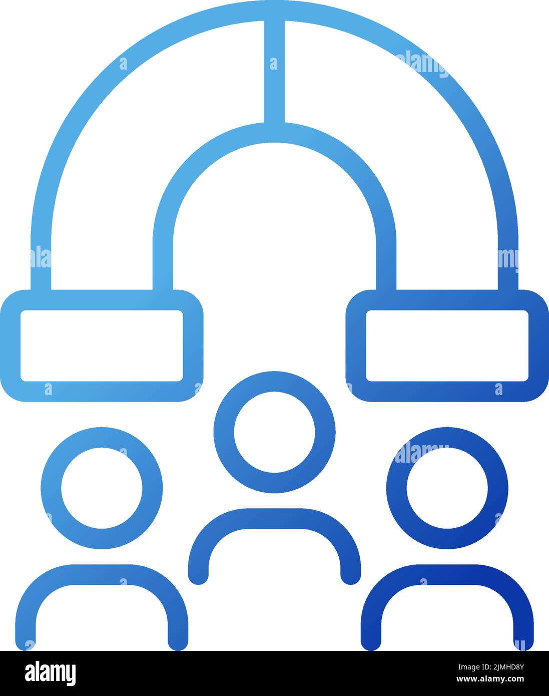 Attracting clients pixel perfect gradient linear vector icon Stock Vector