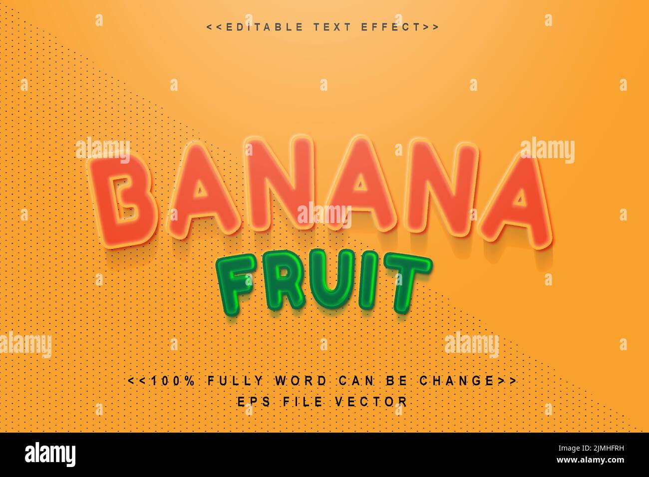 A vector design of A wallpaper with "banana fruit" text with red and