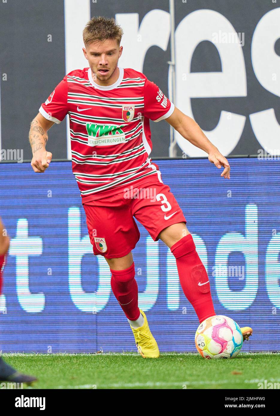 Mats PEDERSEN, FCA 3  in the match FC AUGSBURG - SC FREIBURG 0-4 1.German Football League on Aug 06, 2022 in Augsburg, Germany. Season 2022/2023, matchday 1, 1.Bundesliga, FCB, Munich, 1.Spieltag © Peter Schatz / Alamy Live News    - DFL REGULATIONS PROHIBIT ANY USE OF PHOTOGRAPHS as IMAGE SEQUENCES and/or QUASI-VIDEO - Stock Photo