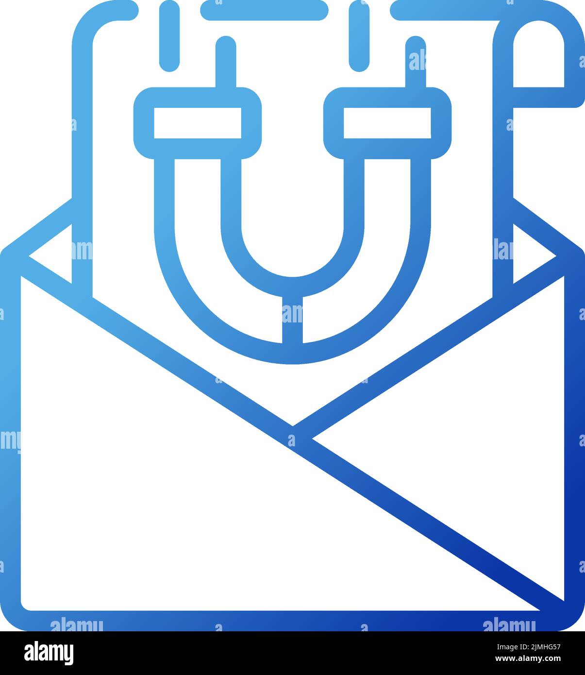 Email marketing pixel perfect gradient linear vector icon Stock Vector