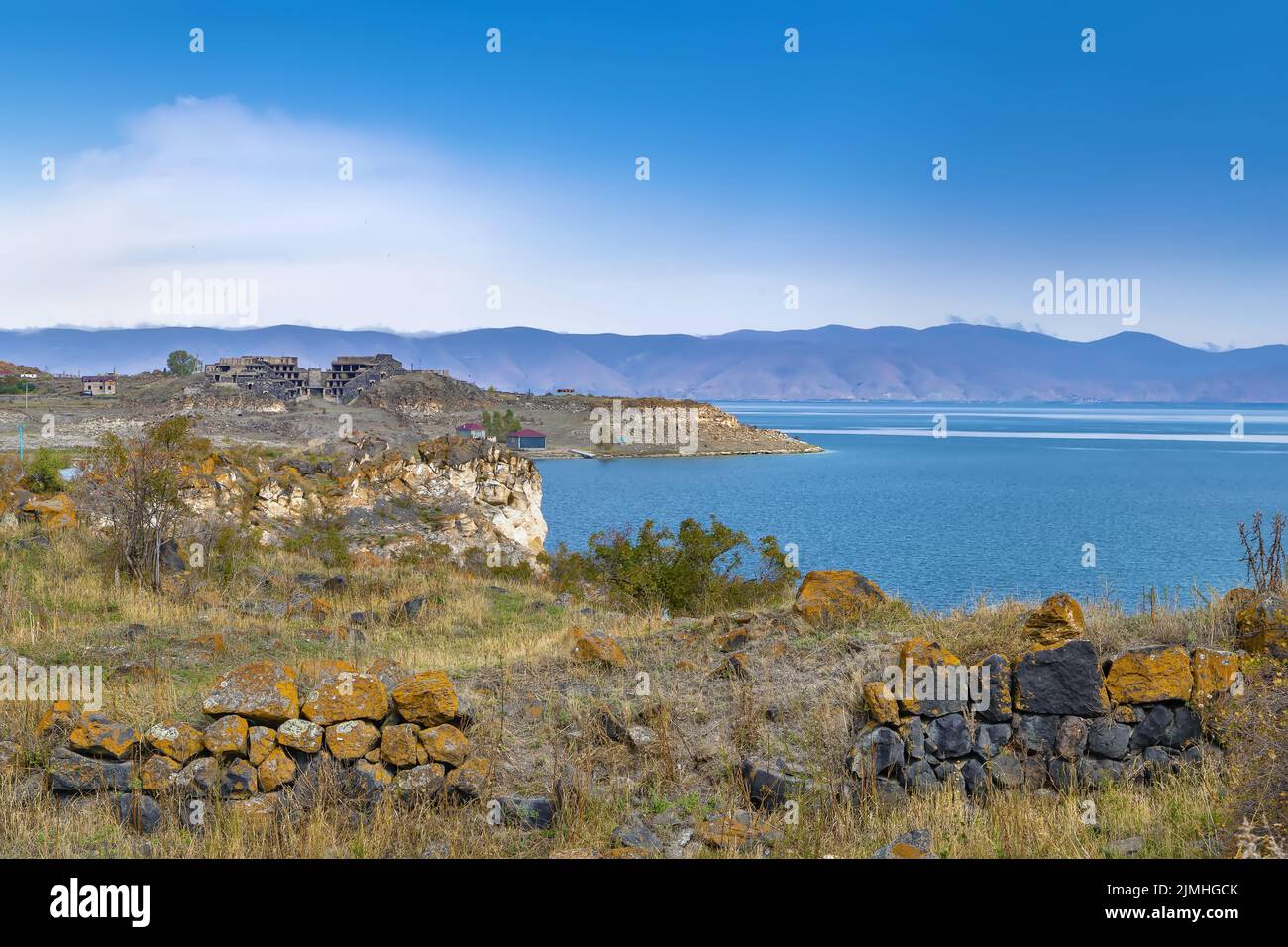 Shore of Sevan lake, Armenia Stock Photo - Alamy