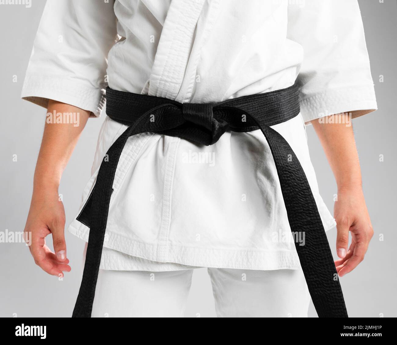 Close up martial arts black belt Stock Photo