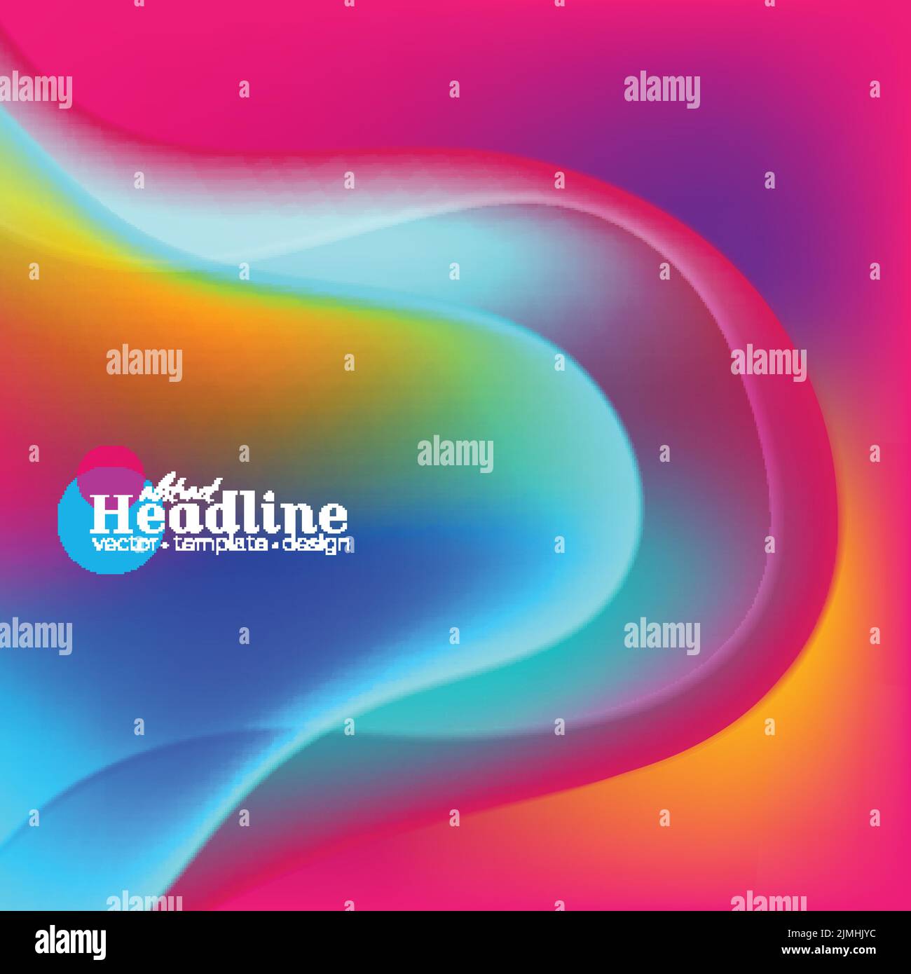 Colorful elegant holographic liquid waves abstract background. Vector ...