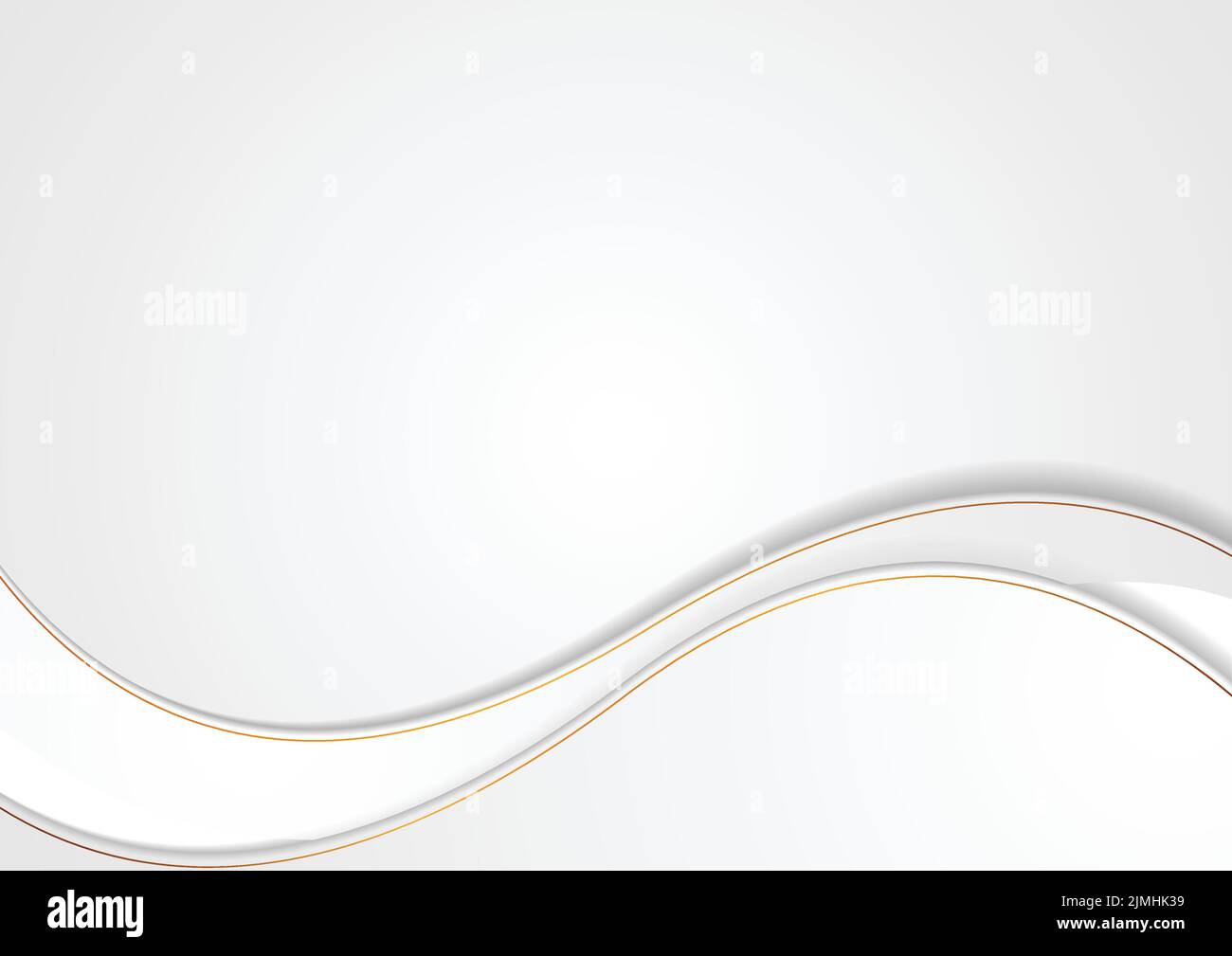 Grey smooth waves abstract corporate background. Vector design Stock ...