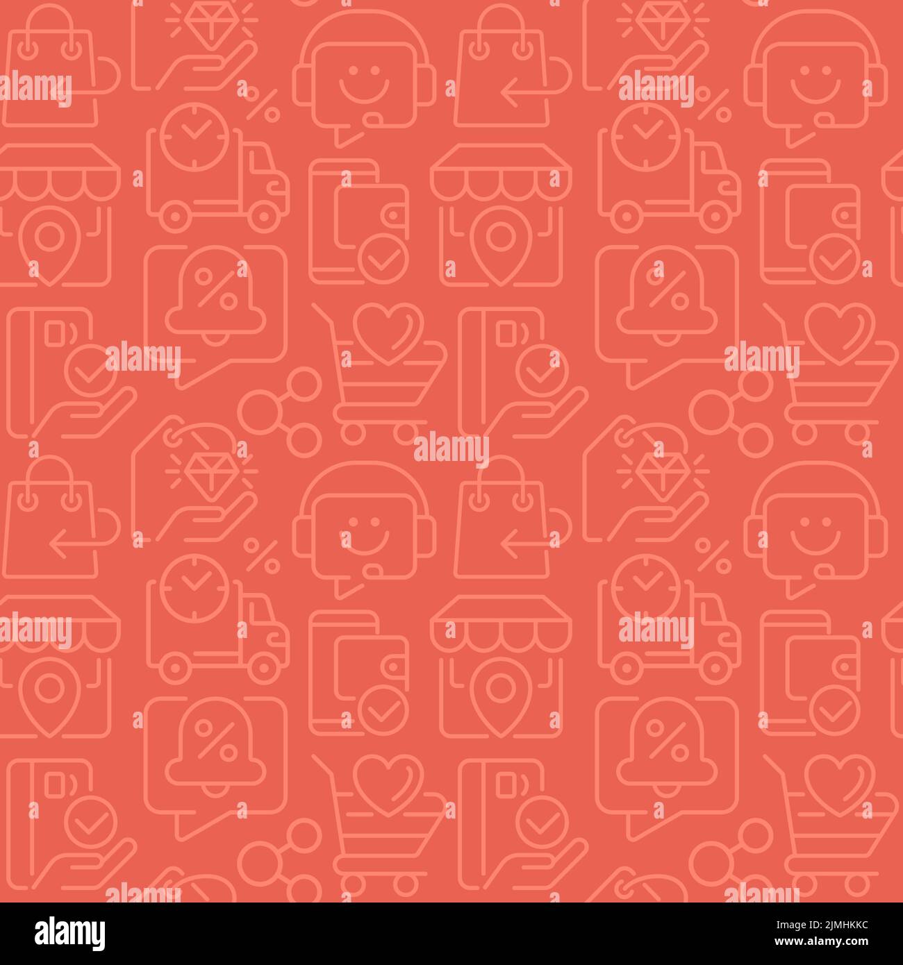 Internet shop abstract seamless pattern Stock Vector