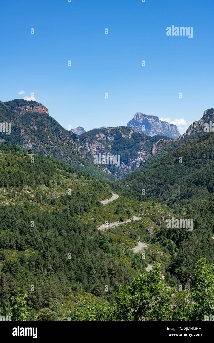 magnificent view of mountains seen over and beyond the Parque natural