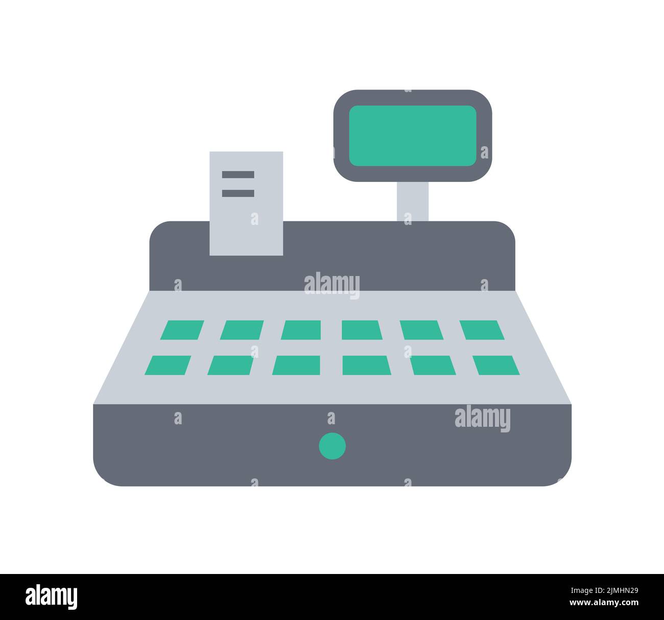 cash register color flat illustration isolated on white background