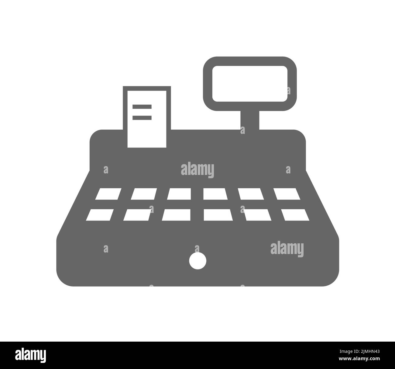 cash register icon isolated on white background. cash register with