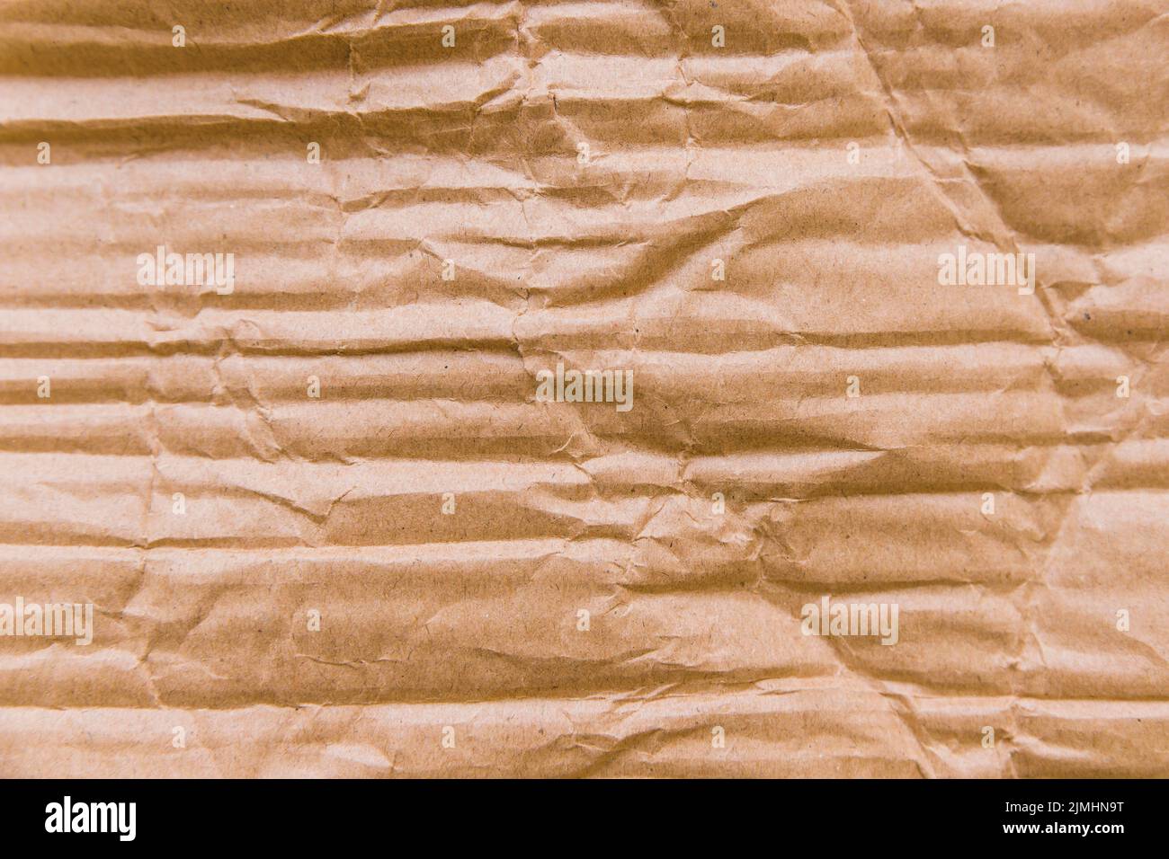 Crinkled cardboard texture Stock Photo