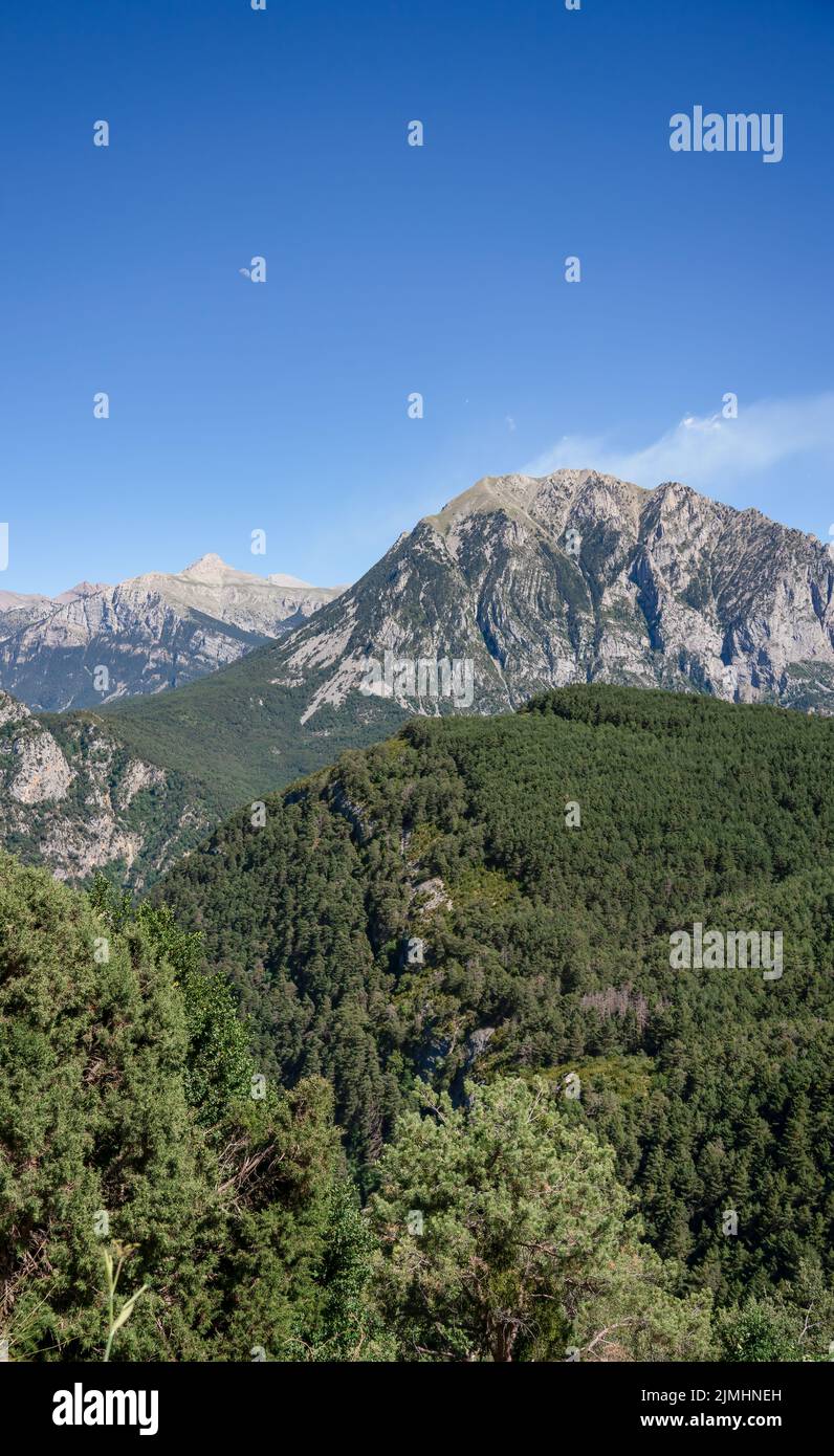magnificent view of mountains seen over and beyond the Parque natural