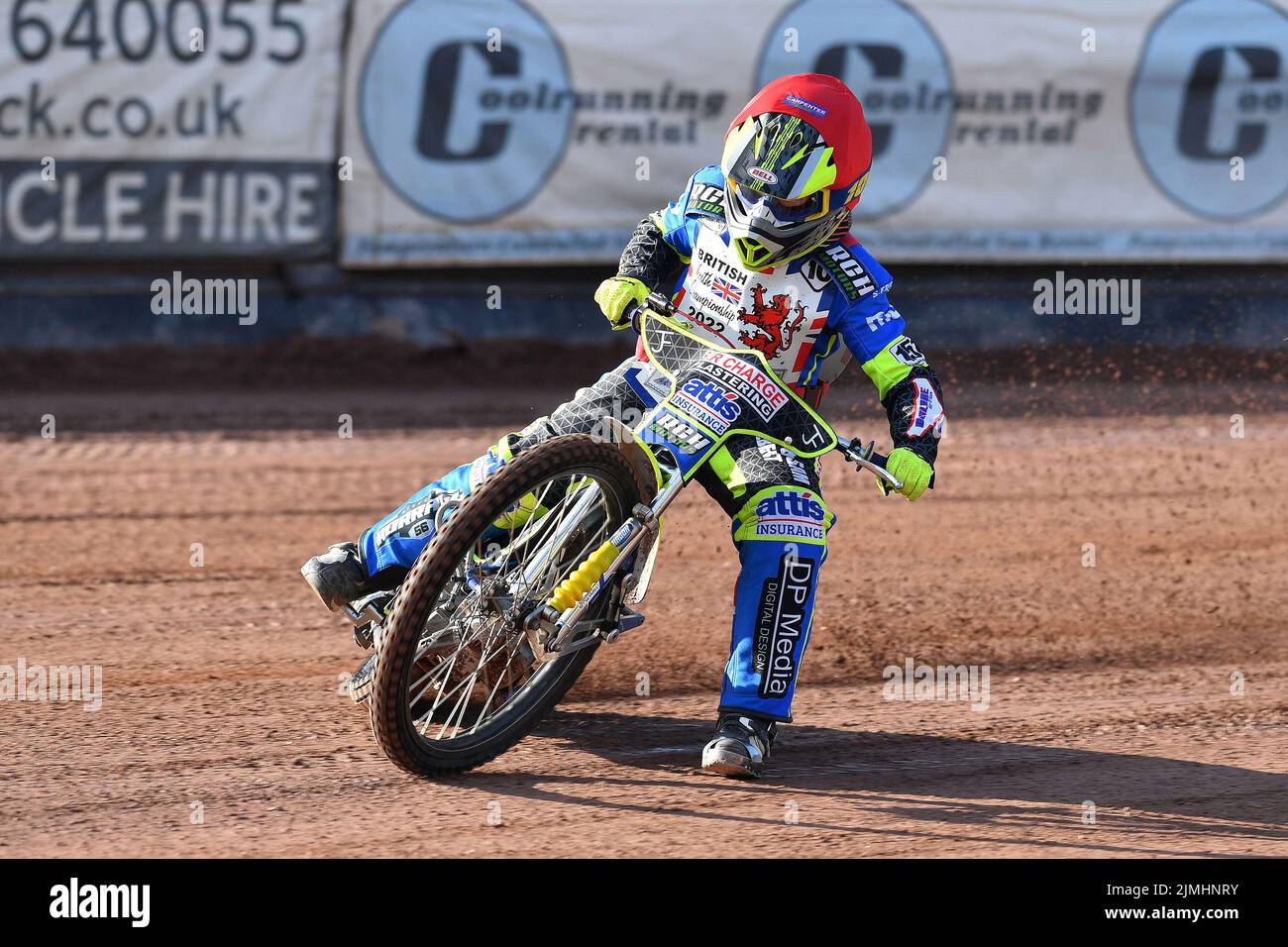 MANCHESTER, UK. AUGUST 5TH Oliver Bovington during the British Youth Championship Round 5 meeting at the National Speedway Stadium, Manchester on Friday 5th August 2022. (Credit: Eddie Garvey | MI News) Credit: MI News & Sport /Alamy Live News Stock Photo