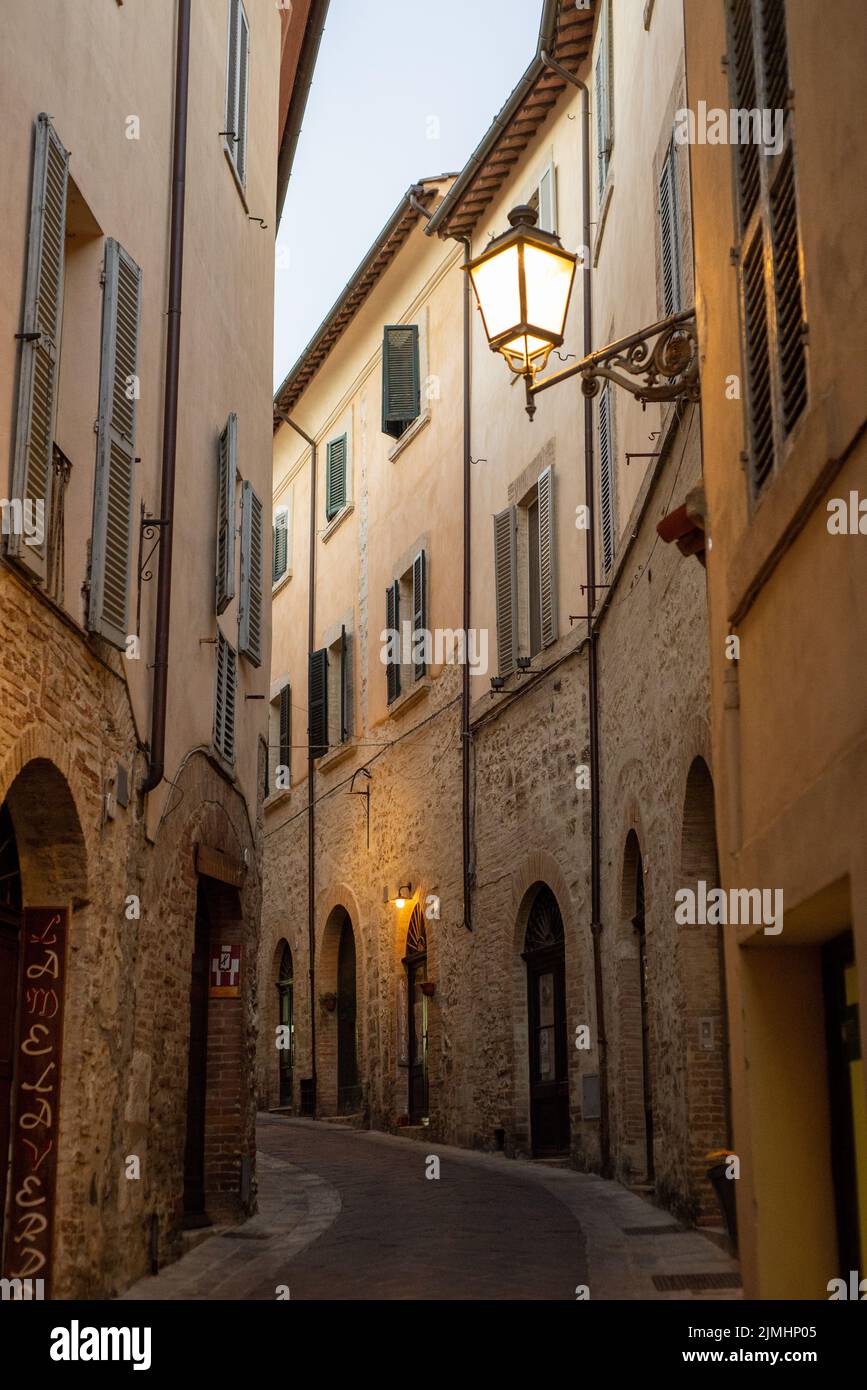Medieval street (alley) in San Gemini, Italy Stock Photo Alamy
