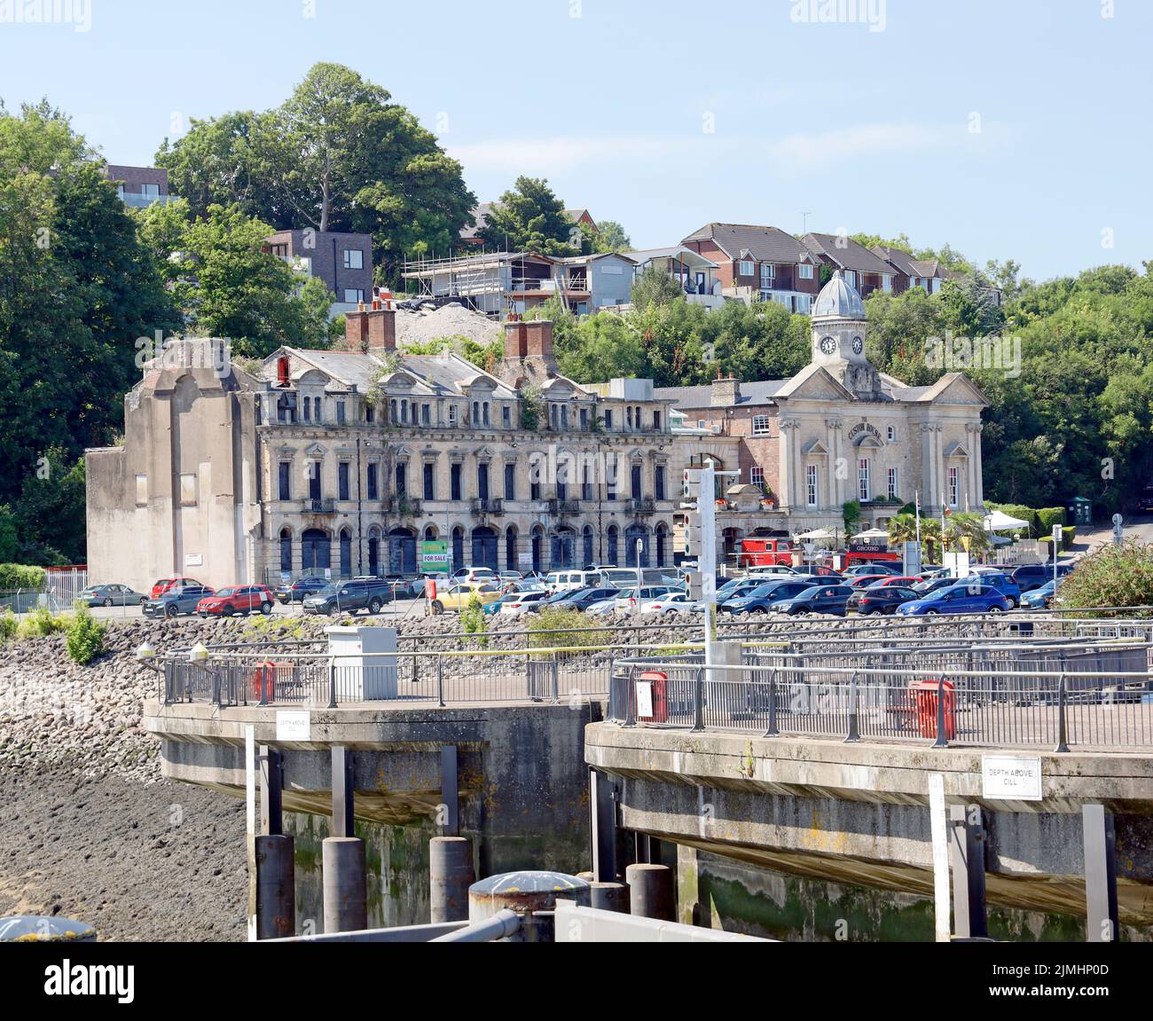 Penarth Building Marine Buildings - Abandoned building on Penarth side of Cardiff ...