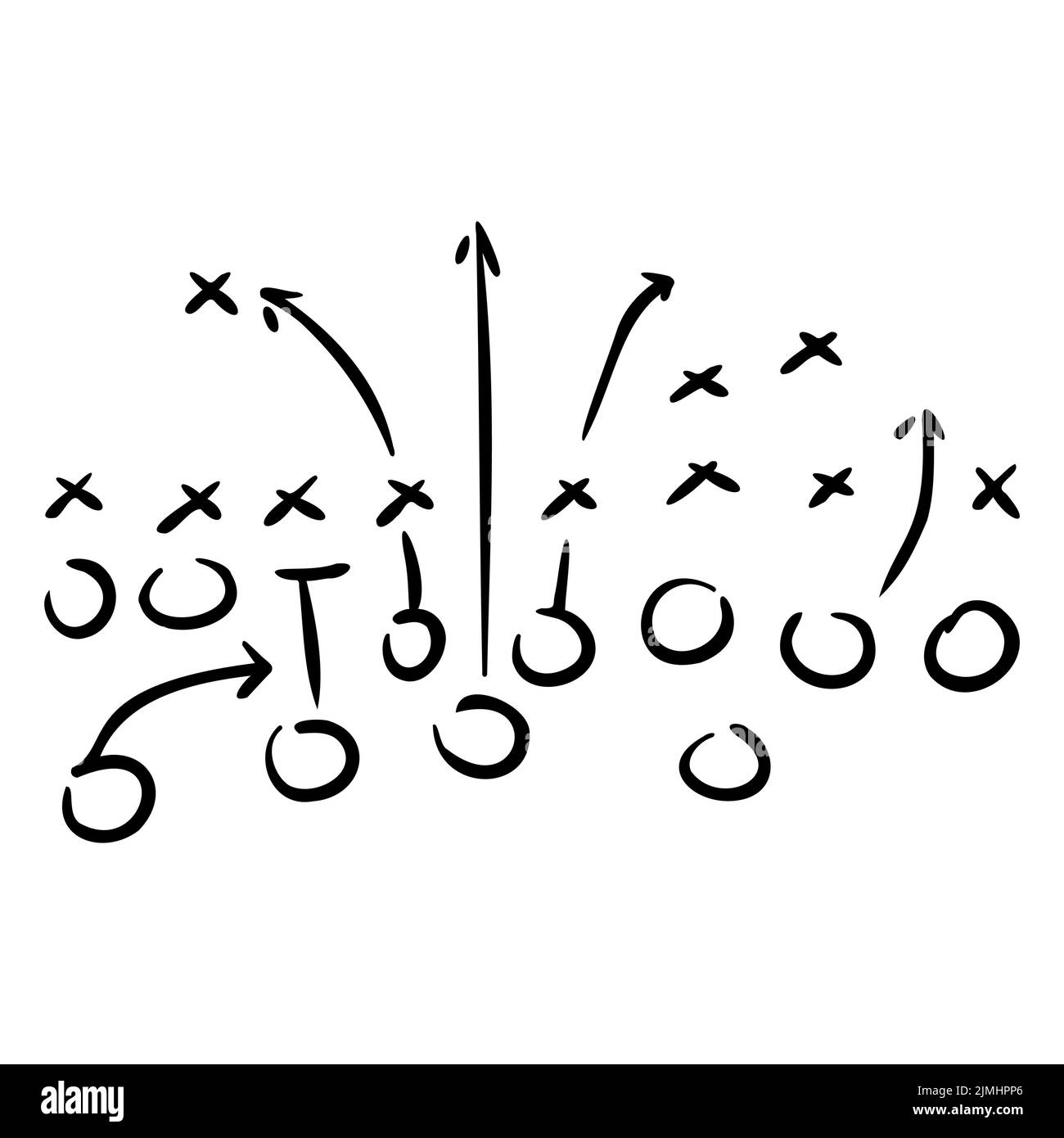 A Football Game Plan Doodle On A White Background Stock Vector Image a-football-game-plan-doodle-on-a-white-background-stock-vector-image