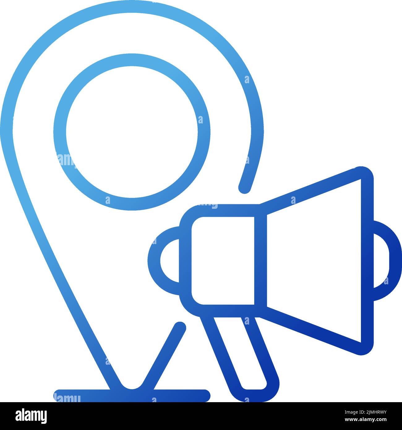 Local marketing pixel perfect gradient linear vector icon Stock Vector