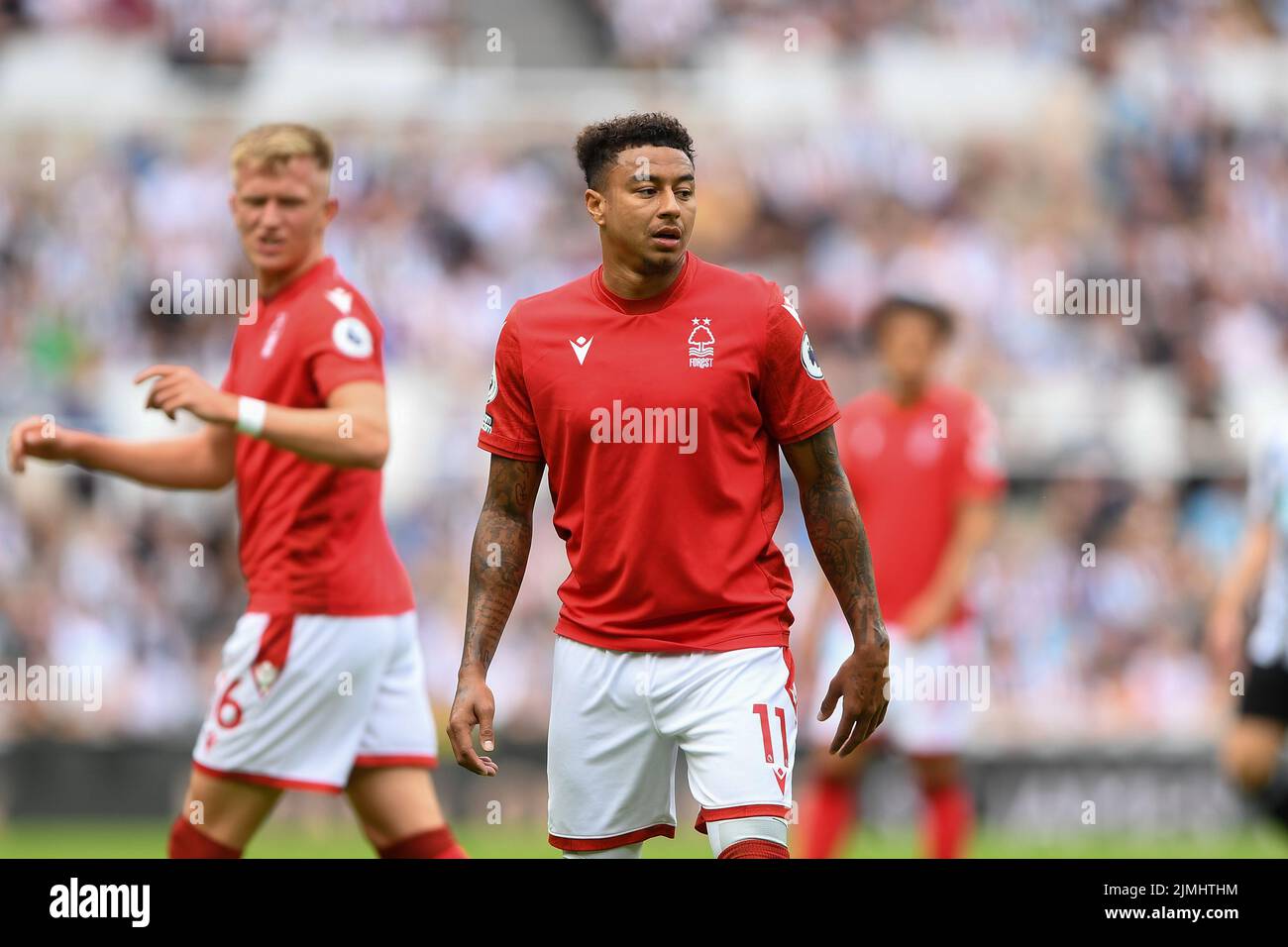 Jesse Lingard of Nottingham Forest controls the ball during the News