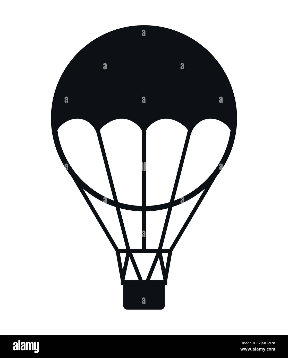 Hot air balloon vector symbol ballooning and balloon flight vector illustration icon Stock Vector