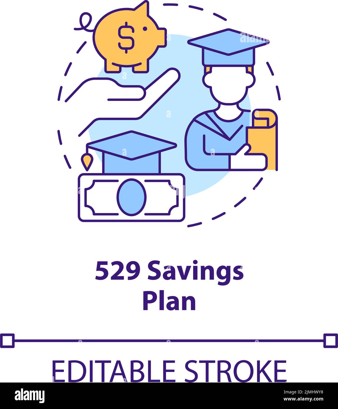 State run savings plan concept icon Stock Vector Image & Art - Alamy
