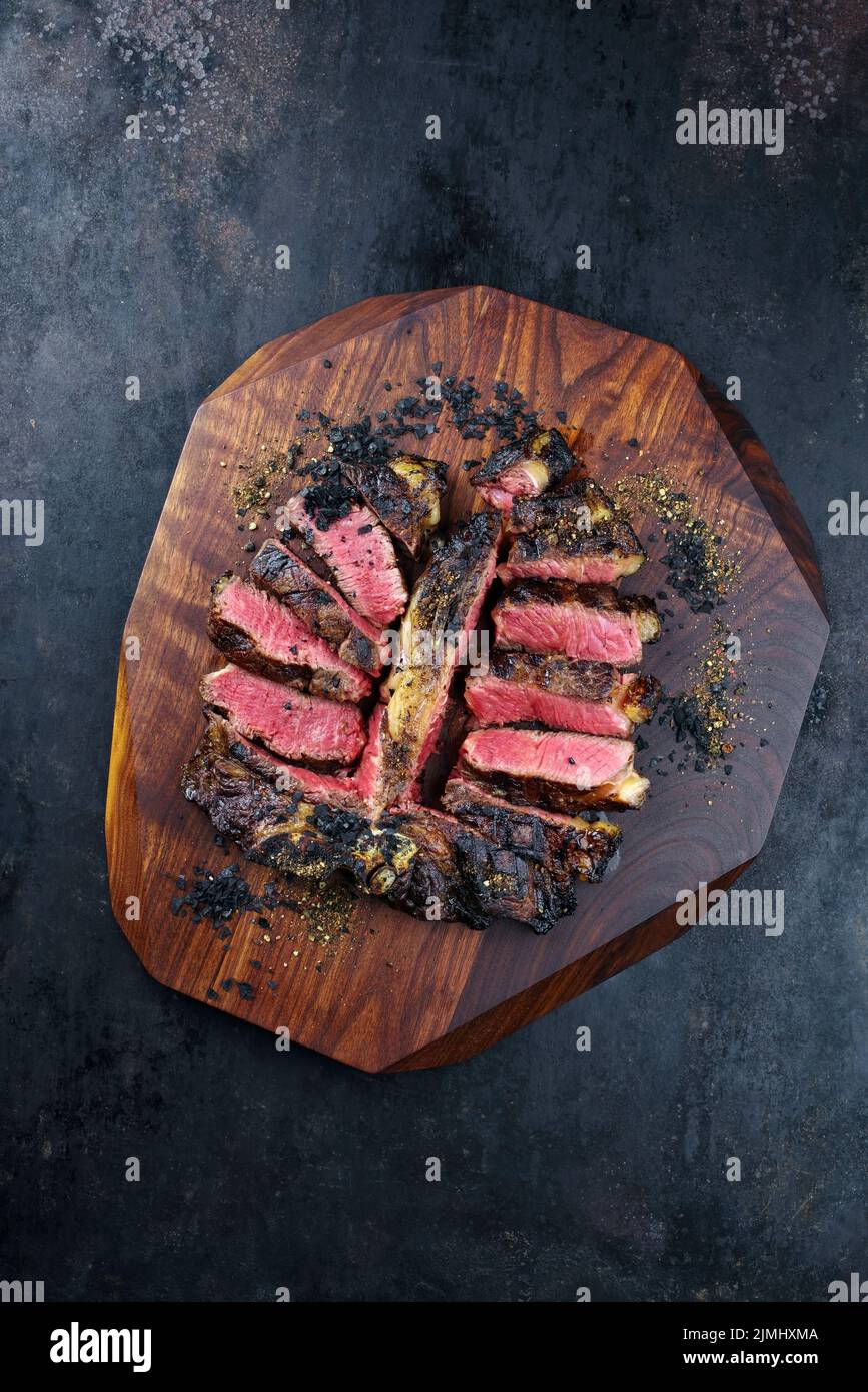 Modern Style Traditional Barbecue Dry Aged Wagyu Porterhouse Beef Steak ...