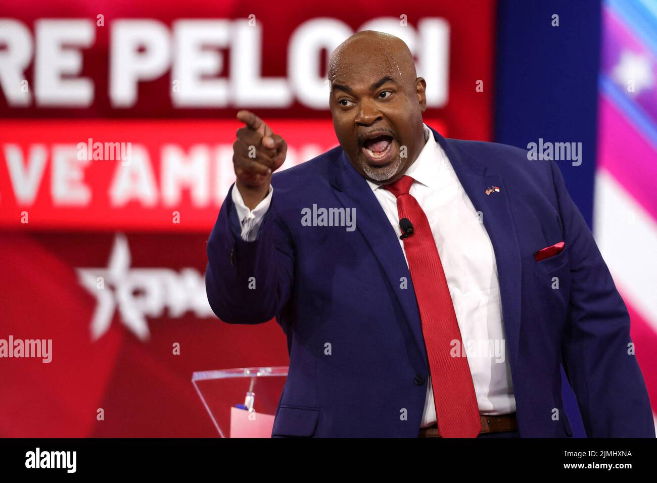 North Carolina Lieutenant Governor Mark Robinson speaks at the