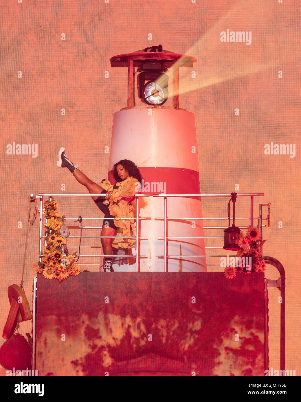 SZA performs at the Lands End Stage during the Outside Lands 2022 Music