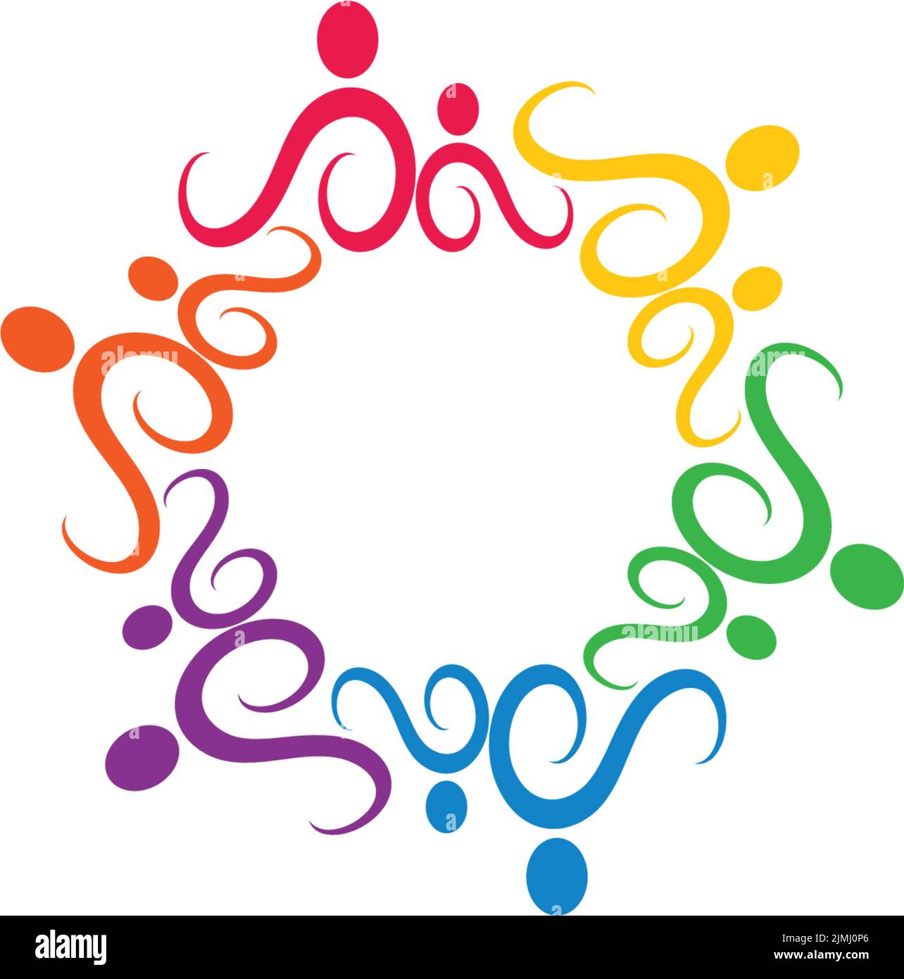 A vector design of Community, network, and social logo in the colorful ...
