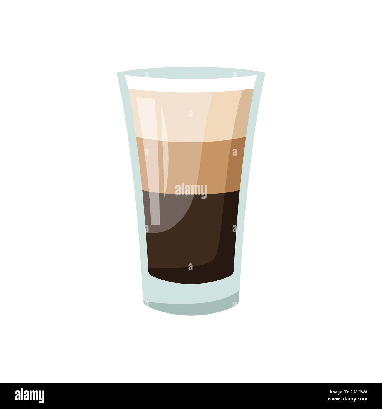Vector illustration of a club alcoholic cocktail. B-52 Stock Vector
