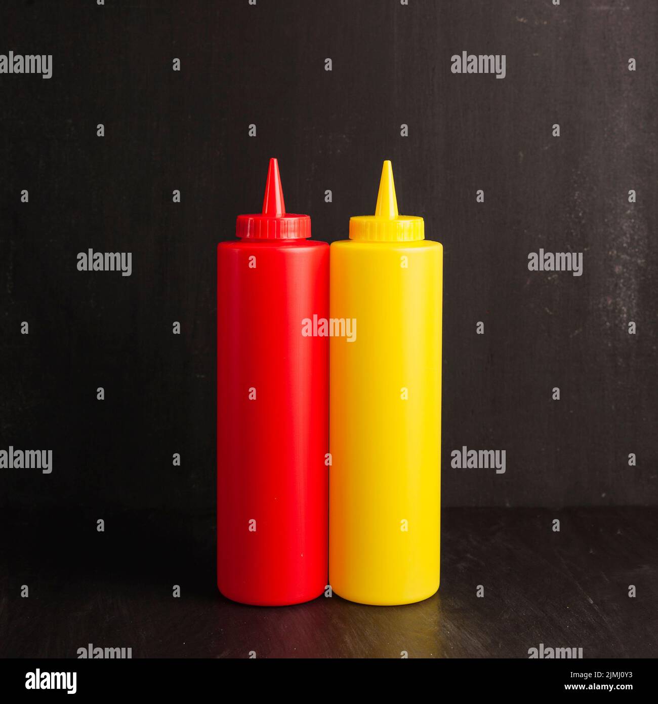 Ketchup mustard bottle Stock Photo Alamy