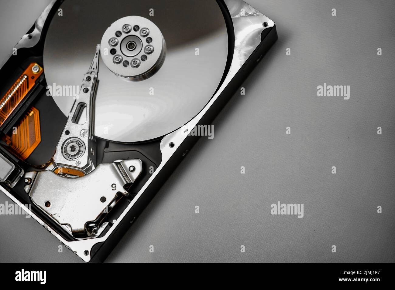 Image of the decomposed hard disk drive Stock Photo