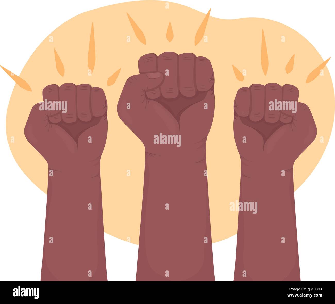 Fighting for equity 2D vector isolated illustration Stock Vector Image ...