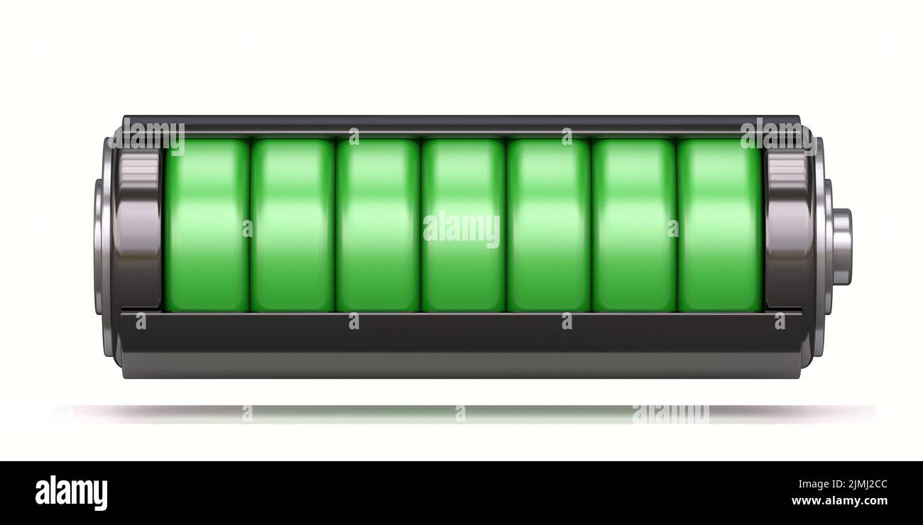 Battery charging concept Full charged battery 3D Stock Photo Alamy