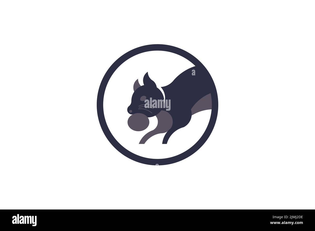 A vector illustration of a dog playing with a ball Stock Vector Image ...
