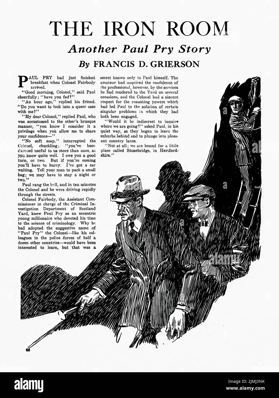 The Iron Room, by Francis D. Grierson. Illustration from Weird Tales, November 1923 Stock Photo