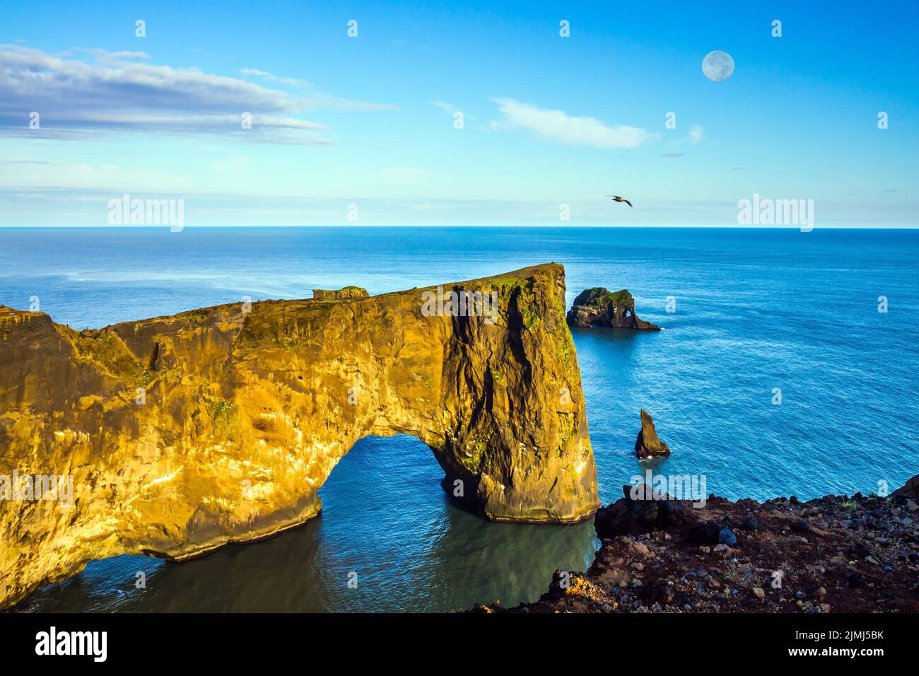 Giant rock ledge - arch Stock Photo