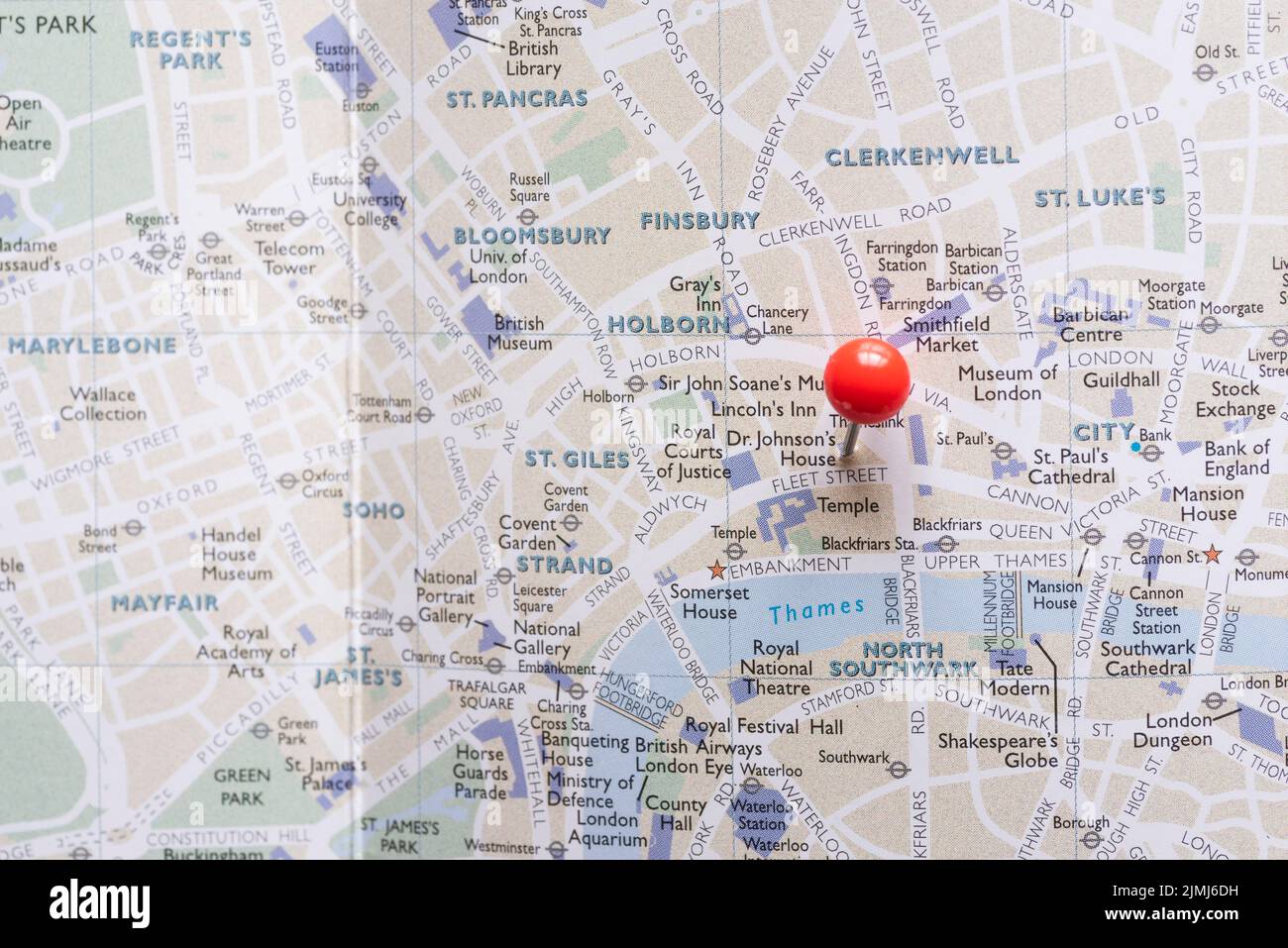 West end london map with pin Stock Photo Alamy