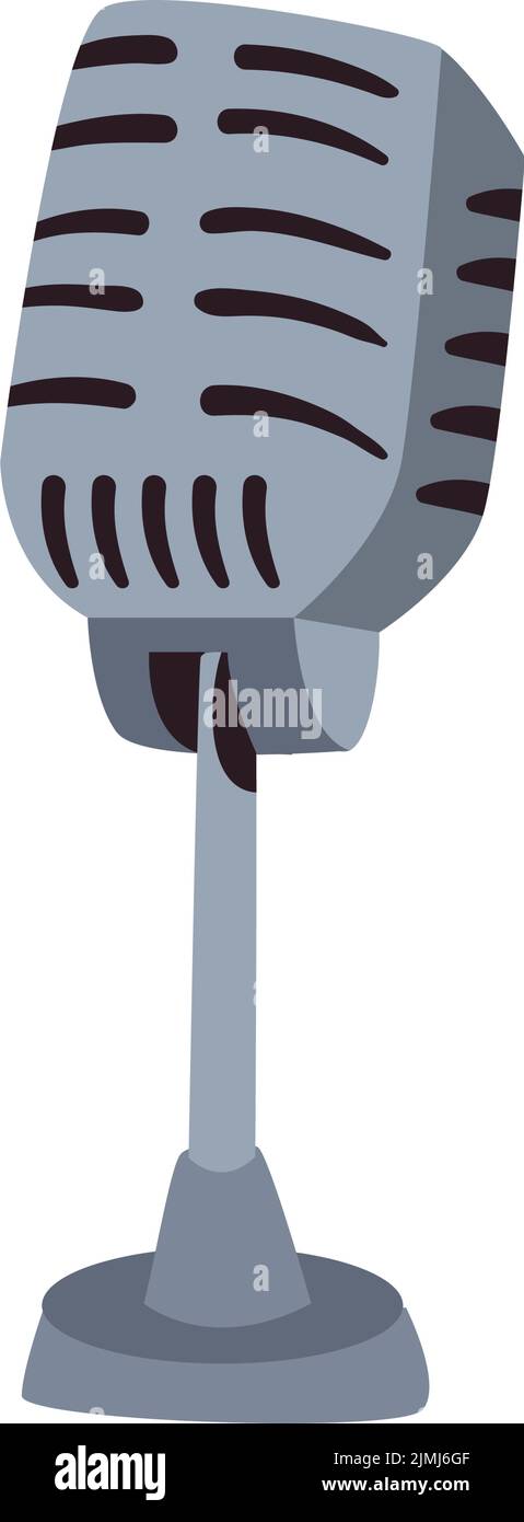 flat classic microphone Stock Vector Image & Art - Alamy