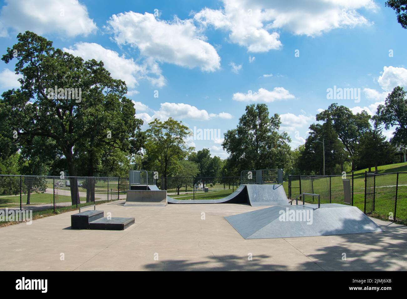 Overlooking the Wallace Park Skatepark in Paola Kansas. Located at the