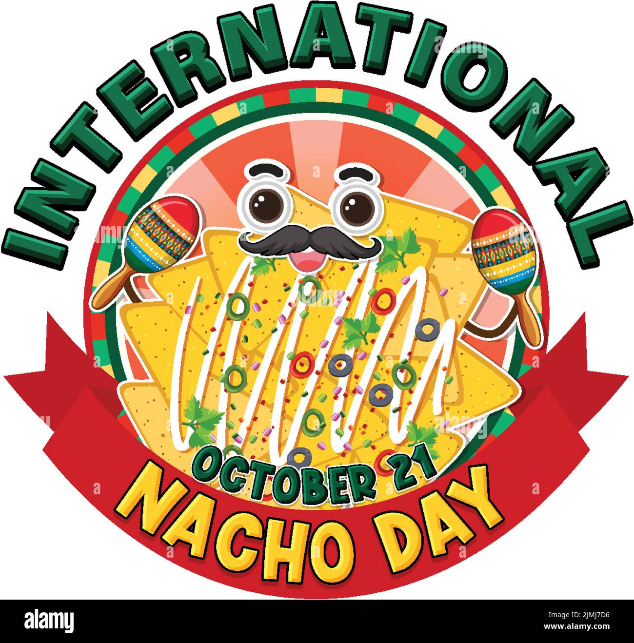 International Nacho Day Banner Design illustration Stock Vector Image