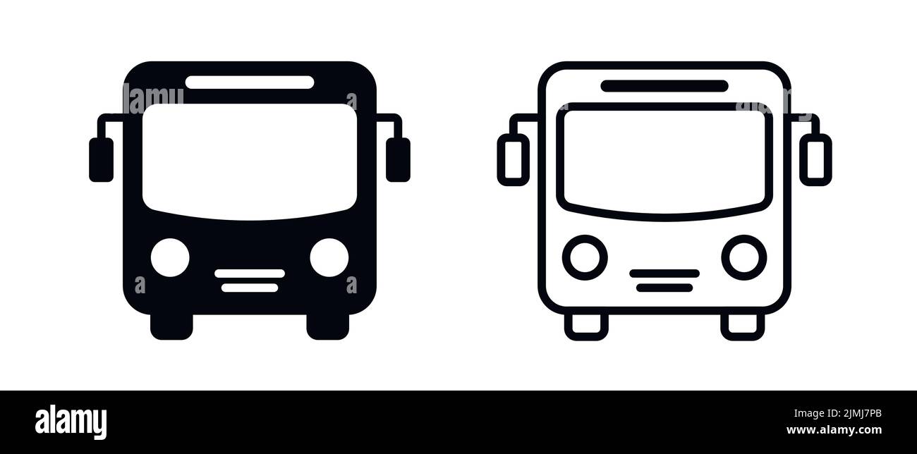 Bus and coach sign or bus station symbol traffic vector illustration icon Stock Vector
