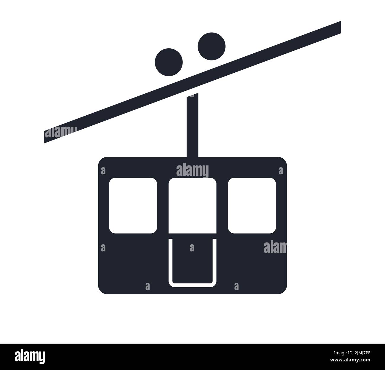Cable car mountain lift gondola symbol vector illustration icon Stock Vector
