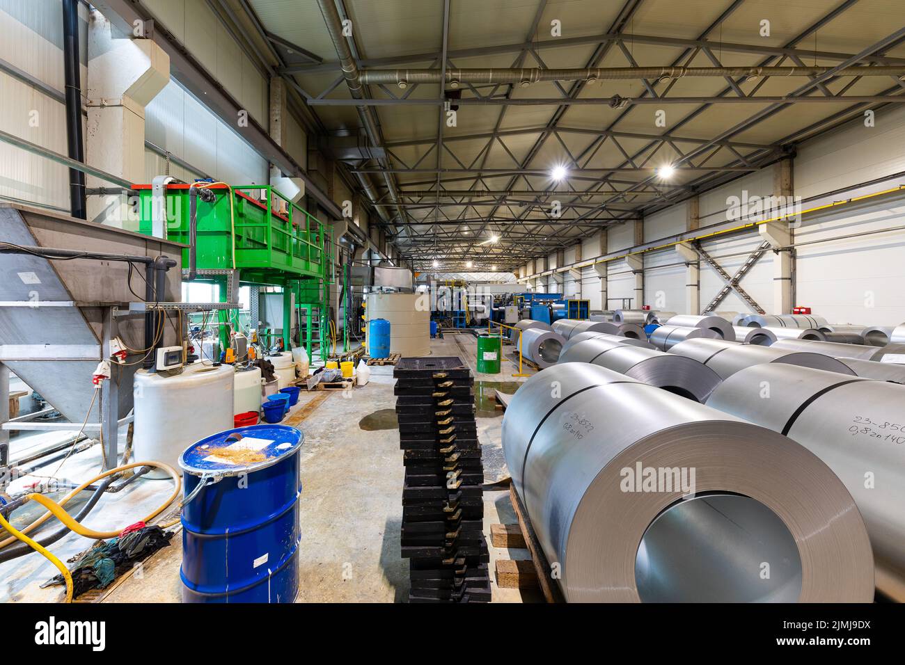 The interior of the metalworking shop. Modern industrial enterprise ...