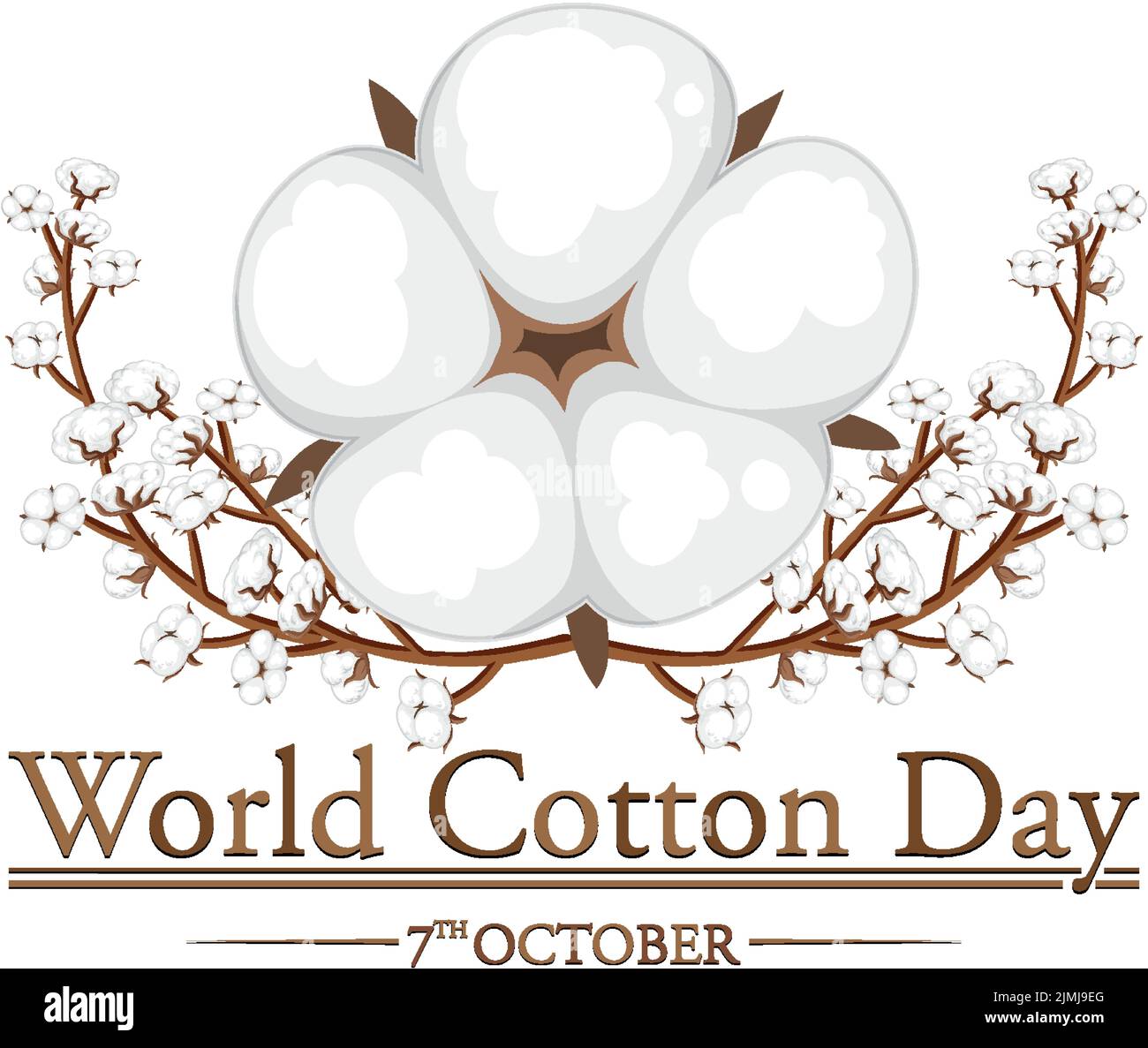 World Cotton Day Banner Template illustration Stock Vector Image & Art