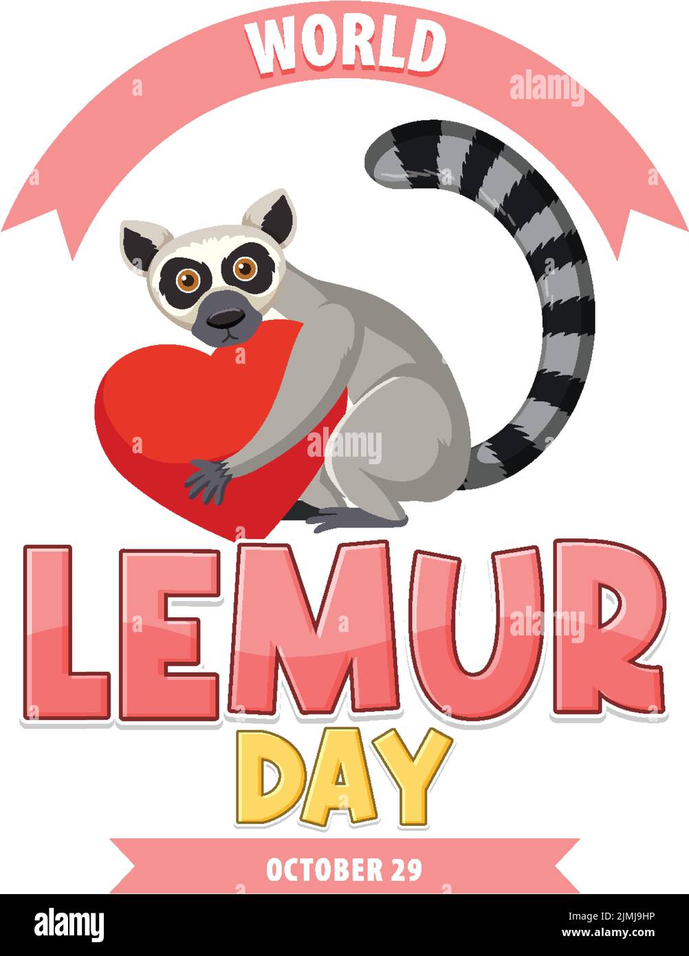 World Lemur Day Poster Design Illustration Stock Vector Image & Art - Alamy