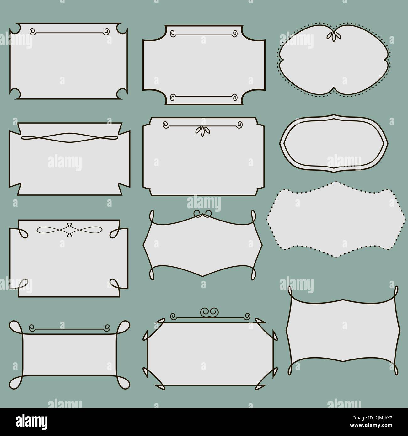 Vintage frame set vector illustration Stock Vector Image & Art Alamy