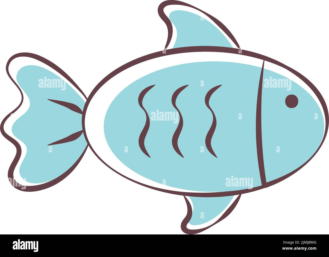 Blue Fish Design Stock Vector Image Art Alamy