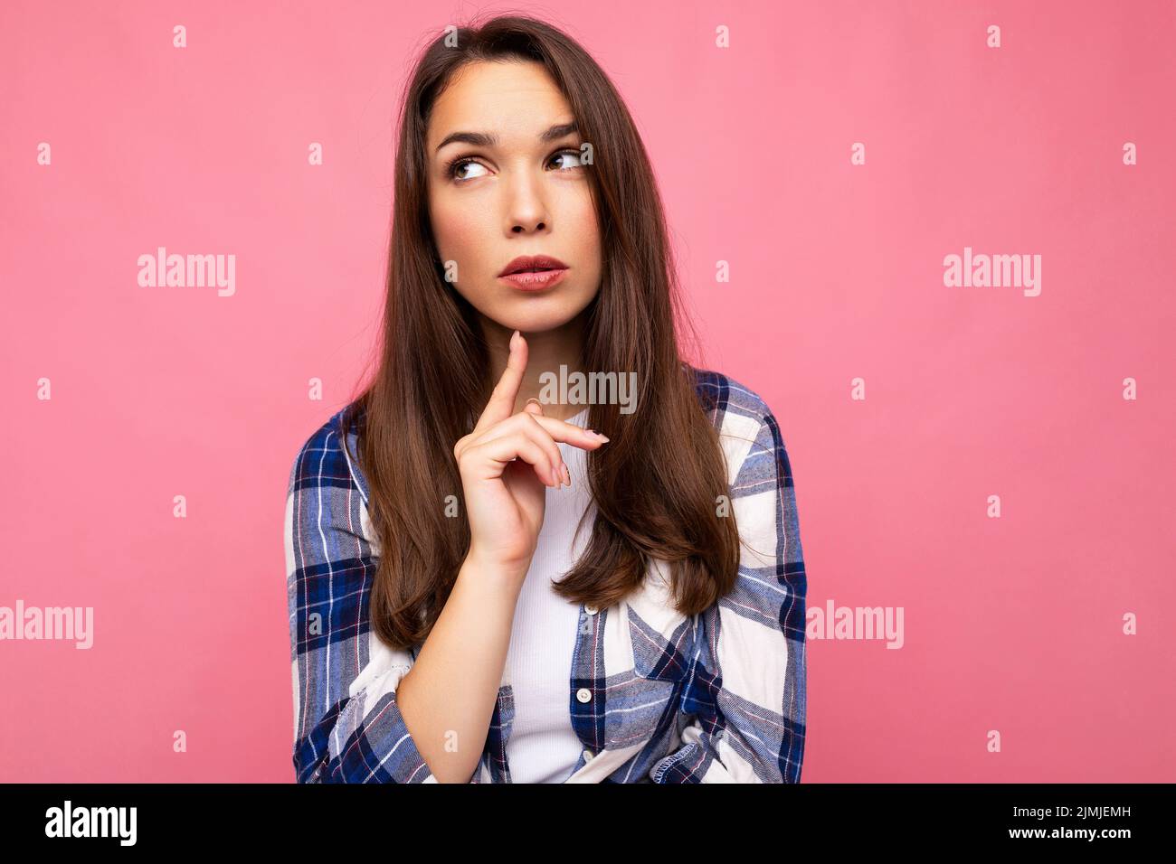 Thinking Emotional Beautiful Woman in Profile Looking Down with Stock Image  - Image of adult, female: 120138289