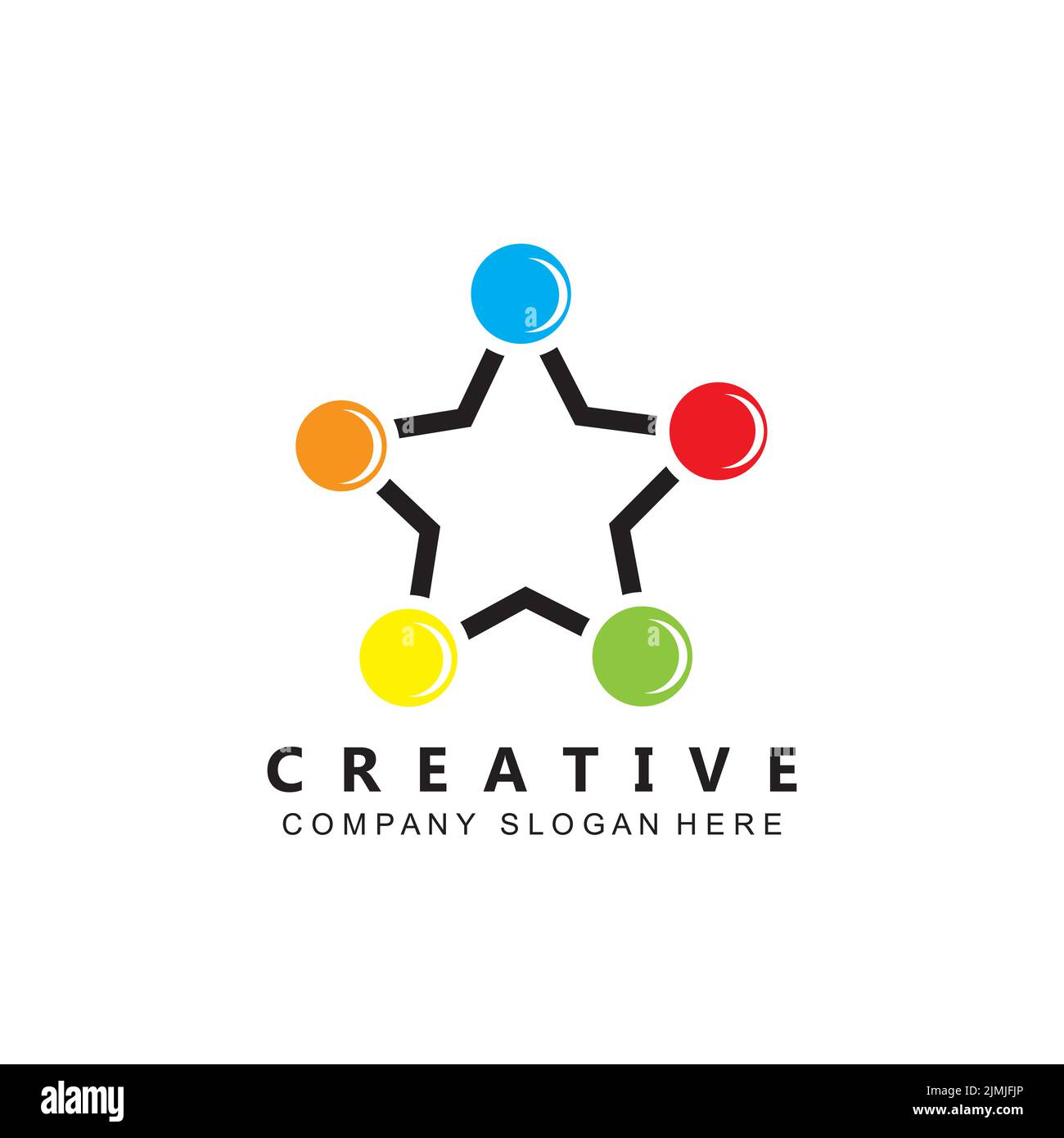 social network community molecular logo vector symbol Stock Vector