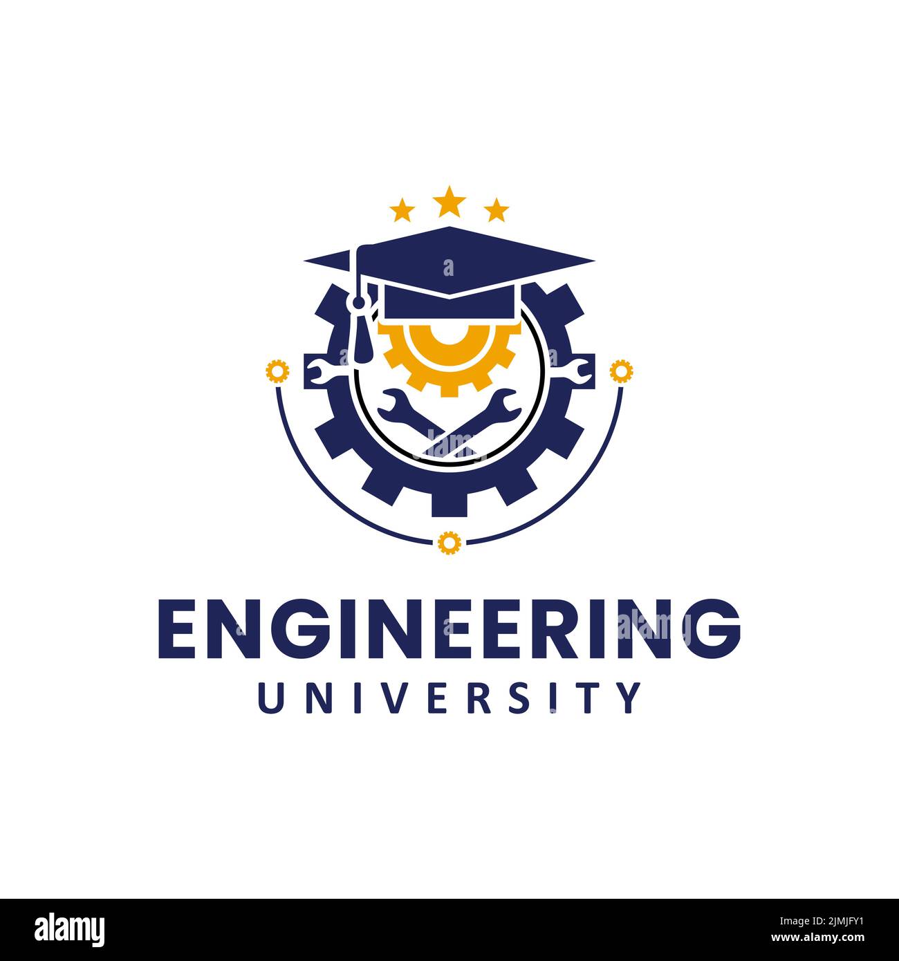 University Or School Engineering Emblem Logo design inspiration Stock Vector