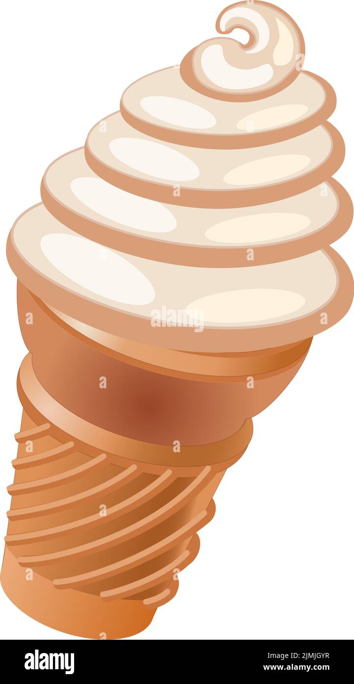 soft vanilla ice cream cone Stock Vector Image & Art - Alamy